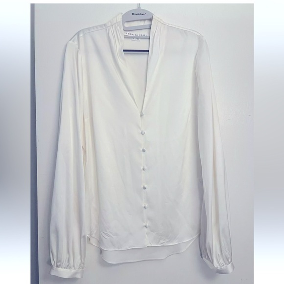 VERONICA BEARD silk white blouse - Picture 3 of 8